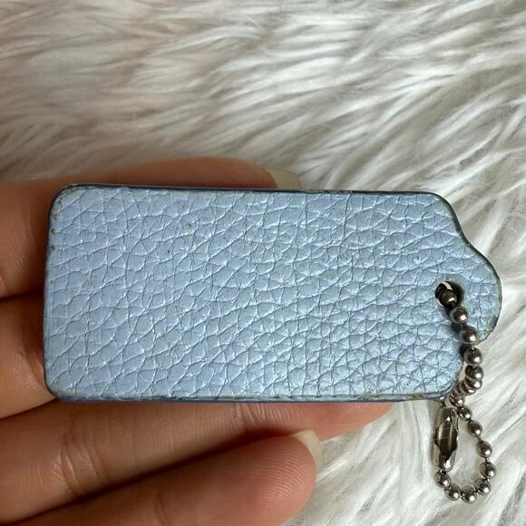 2" COACH Blue Fob Bag Charm Hang tag Hangtag - Picture 2 of 4
